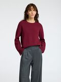Selected VISCOSE BLEND KNITTED JUMPER, Zinfandel, highres - 16096169_Zinfandel_003.jpg