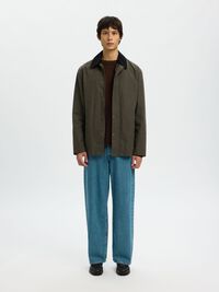 WAXED COTTON JACKET, Grape Leaf, highres