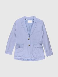 VISCOSE BLEND RELAXED BLAZER, Cashmere Blue, highres