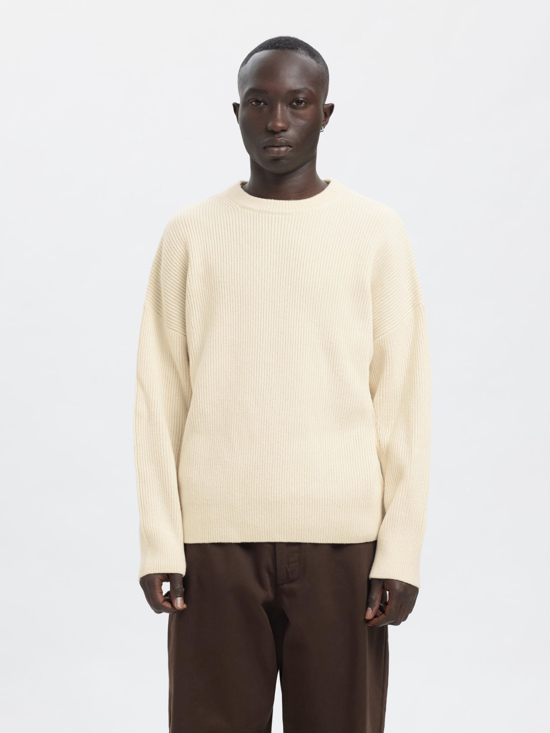 OVERSIZED  KNITTED JUMPER, Snow White, highres