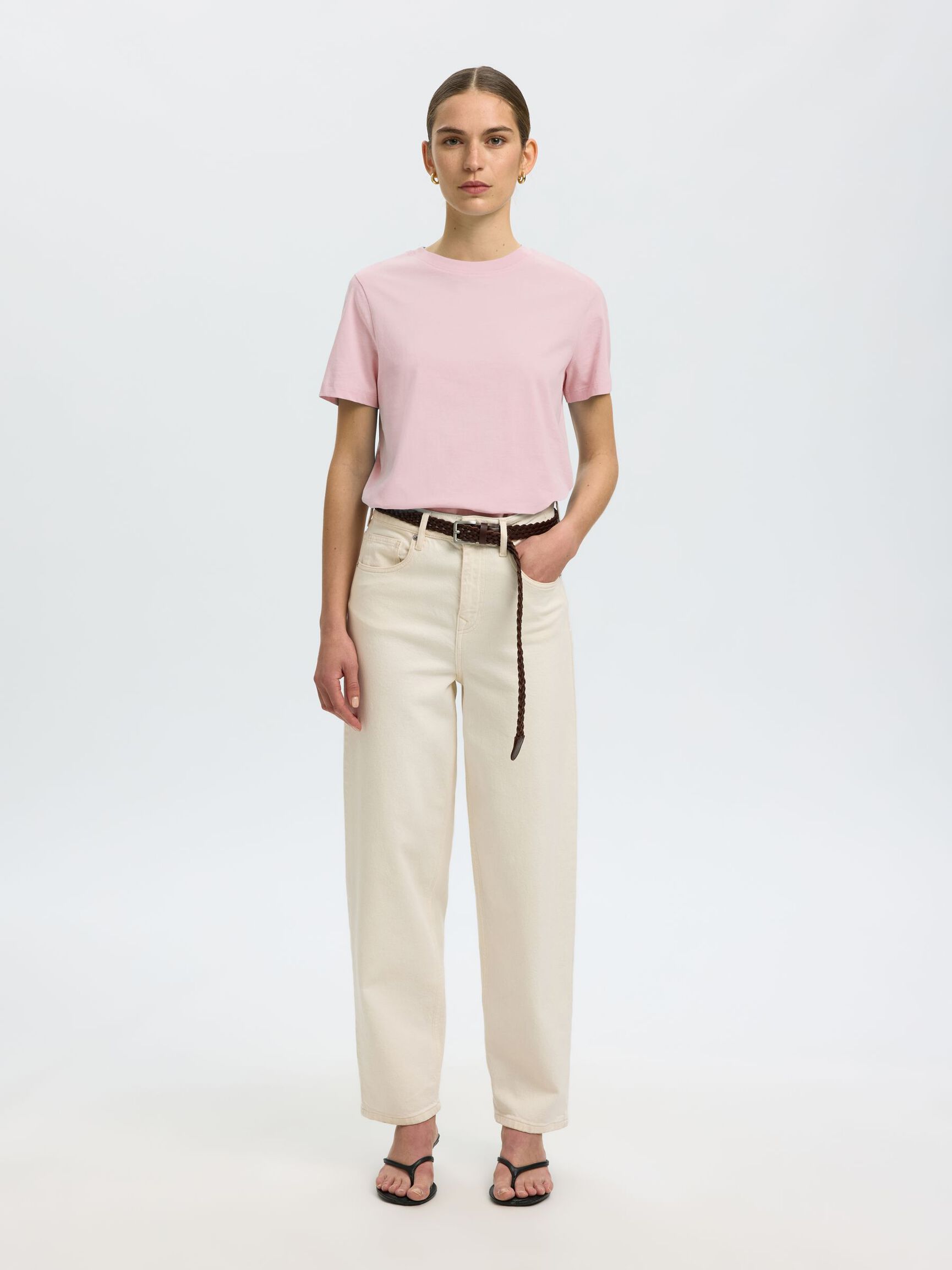 CLASSIC COTTON T-SHIRT, Bleached Mauve, highres