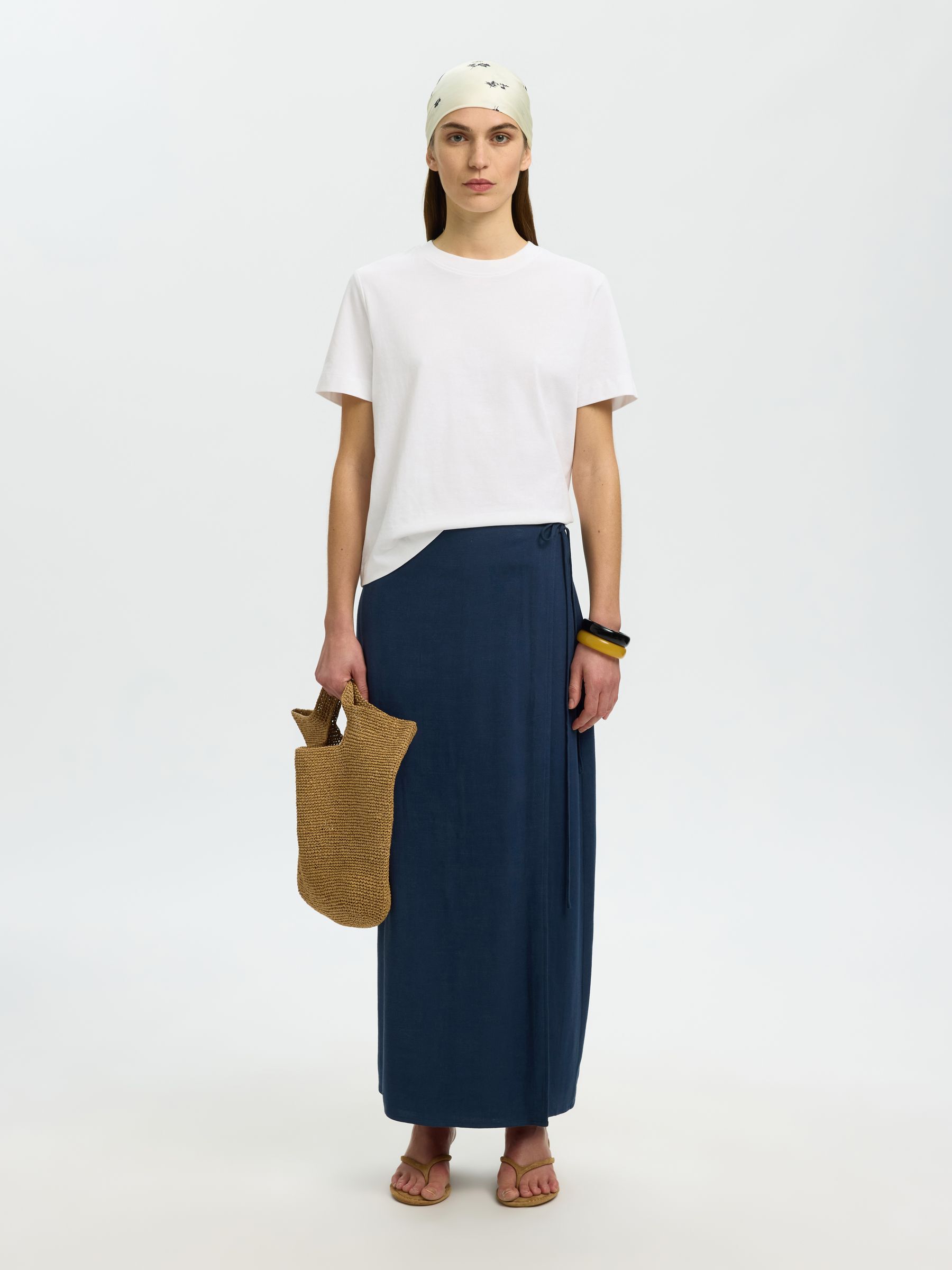 WRAP MAXI SKIRT, Dark Sapphire, highres