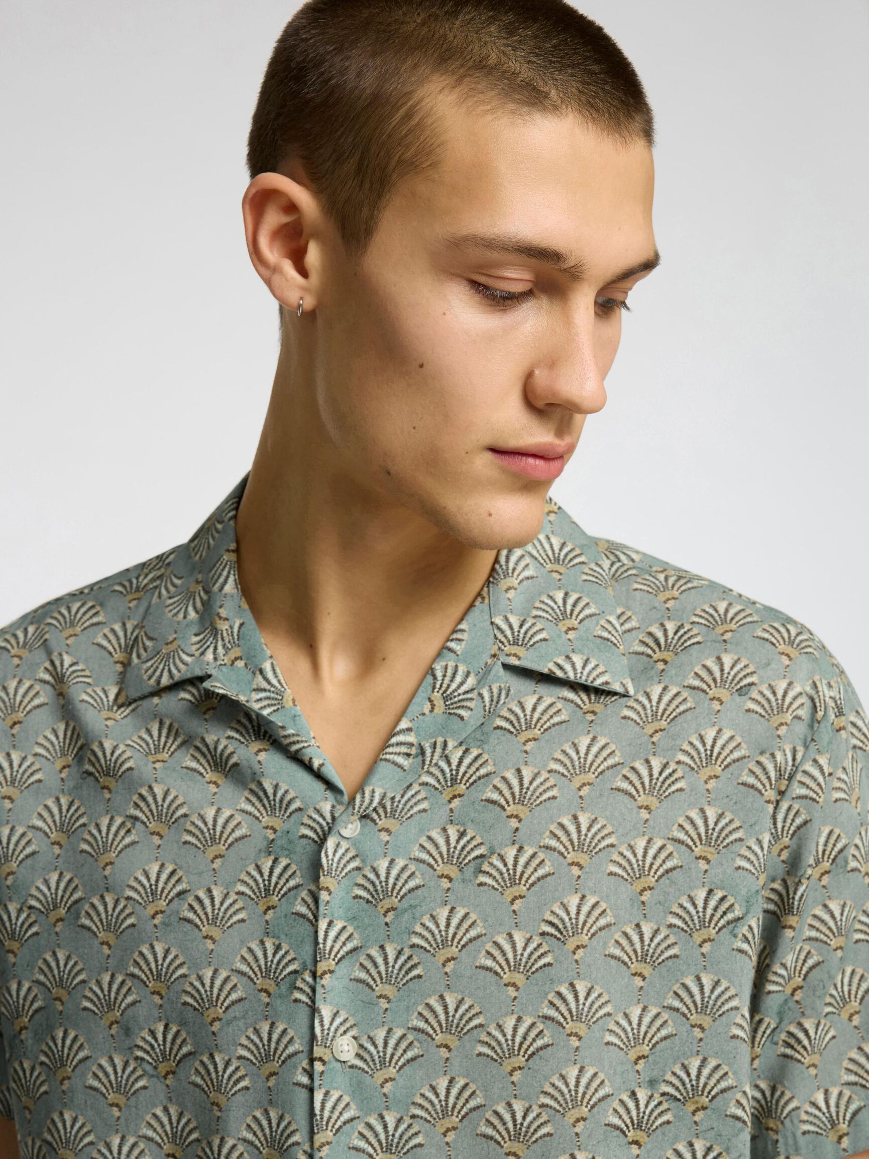 CUBAN COLLAR SHIRT, Iceberg Green, highres