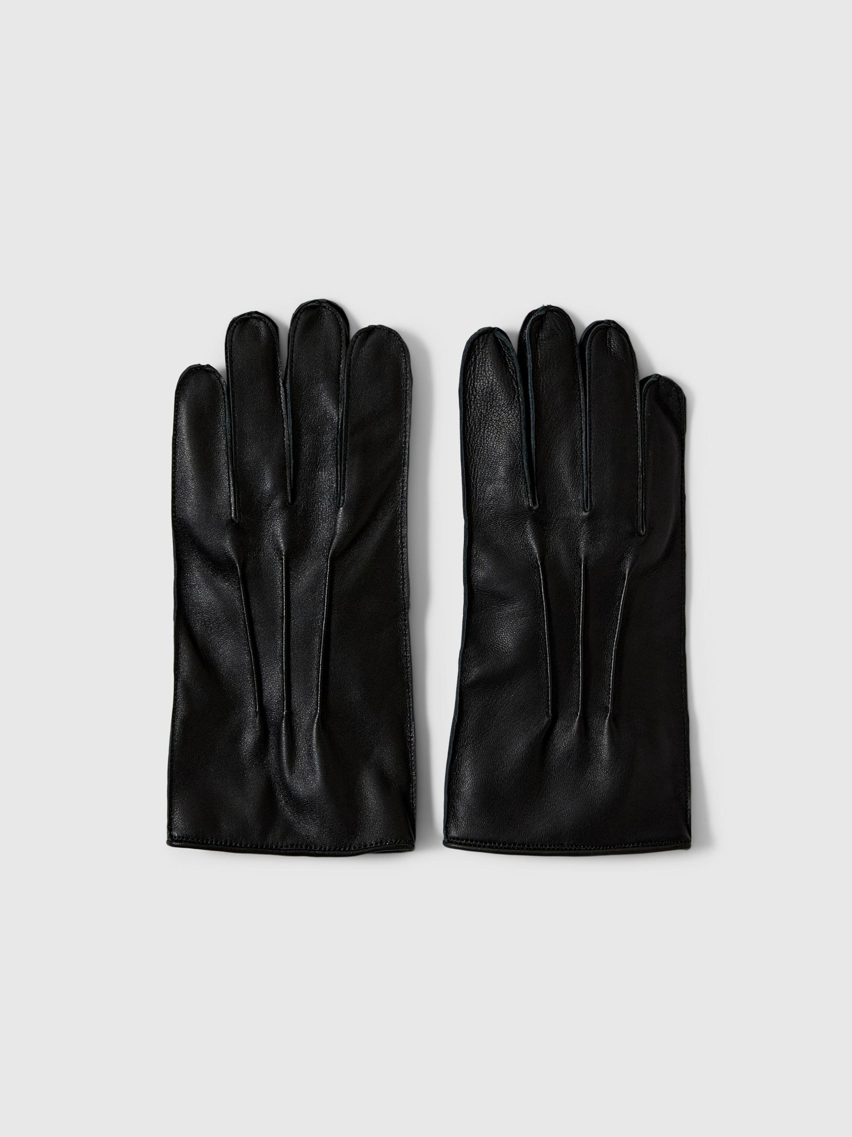 LÆDER HANDSKER, Black, highres