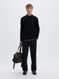 PULLOVER, Black, highres