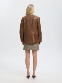 OVERSIZED LEATHER JACKET, Delicioso, highres