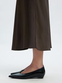 SATIN MIDI SKIRT, Delicioso, highres