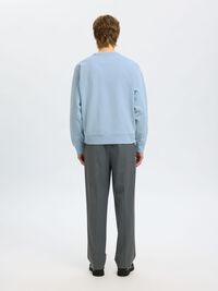 100% COTTON SWEATSHIRT, Cashmere Blue, highres