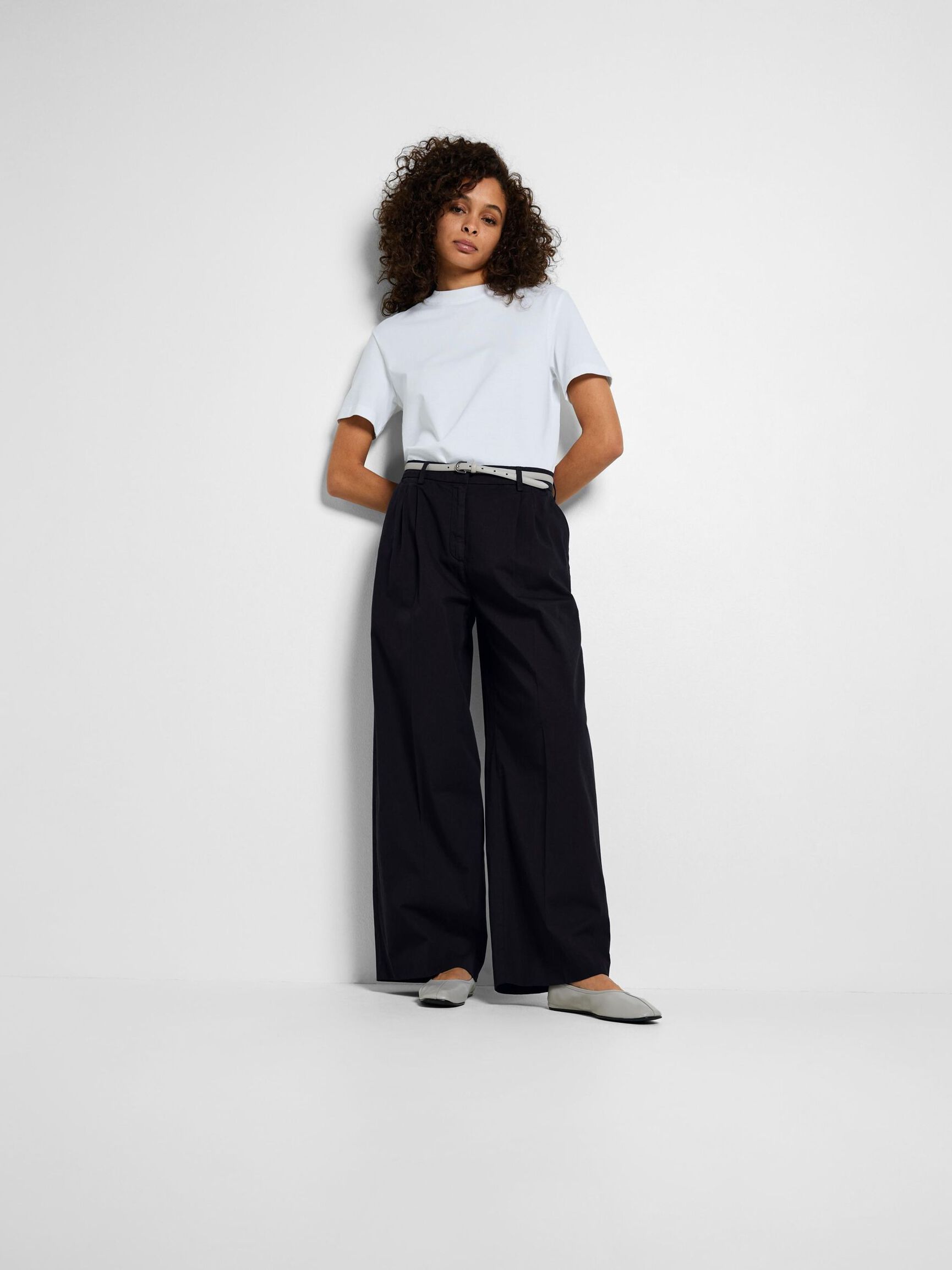 PLISSÉE PANTALON À JAMBE AMPLE, Dark Sapphire, highres