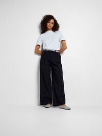 PLISSÉE PANTALON À JAMBE AMPLE, Dark Sapphire, highres
