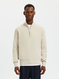 HØY GLIDELÅS PULLOVER, Oatmeal, highres
