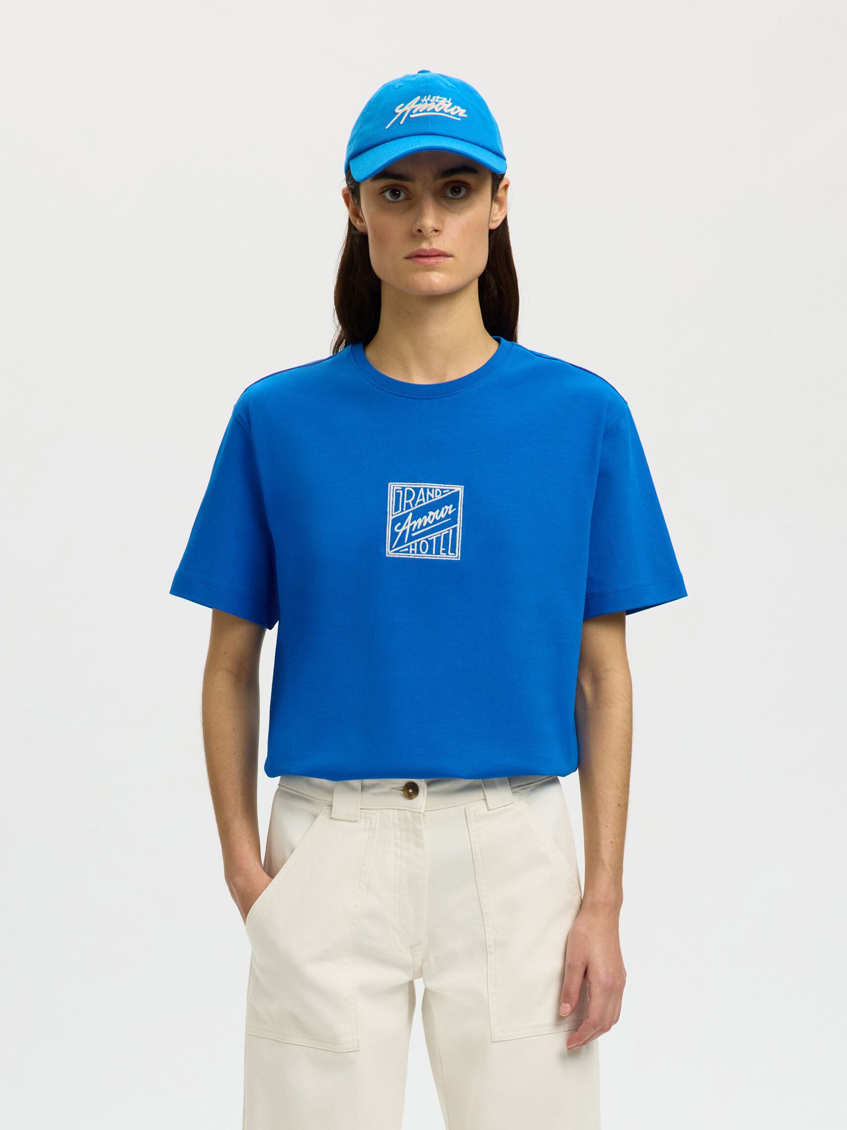 RELAXED FIT T-SHIRT, Victoria Blue, highres