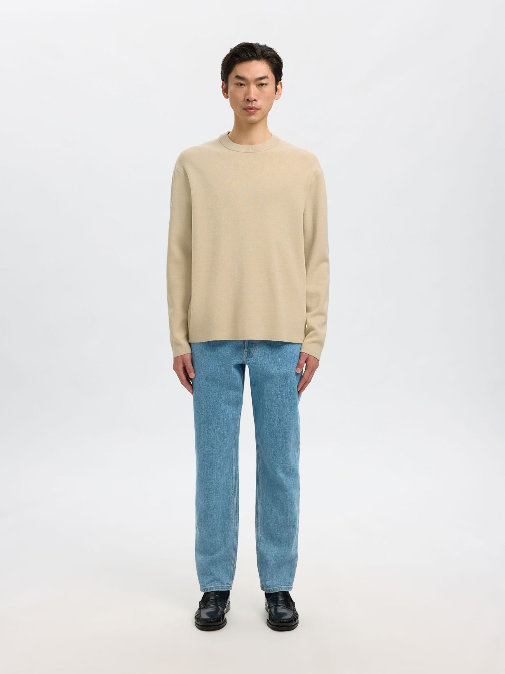 RELAXED FIT PULLOVER, Oatmeal, highres