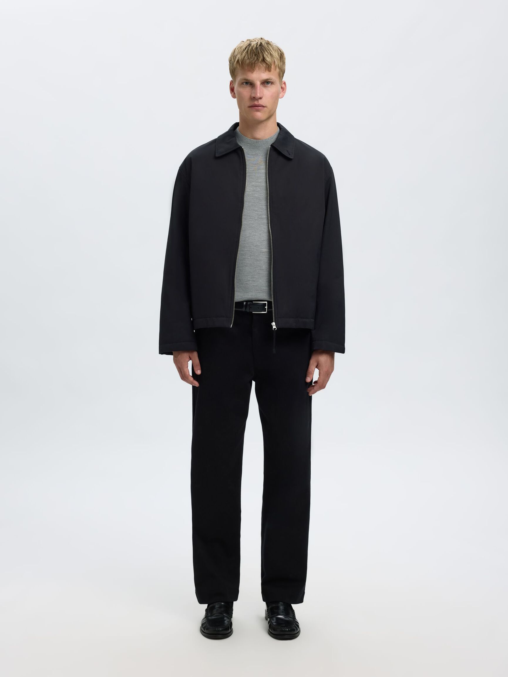 SWETER Z PÓŁGOLFEM, Medium Grey Melange, highres