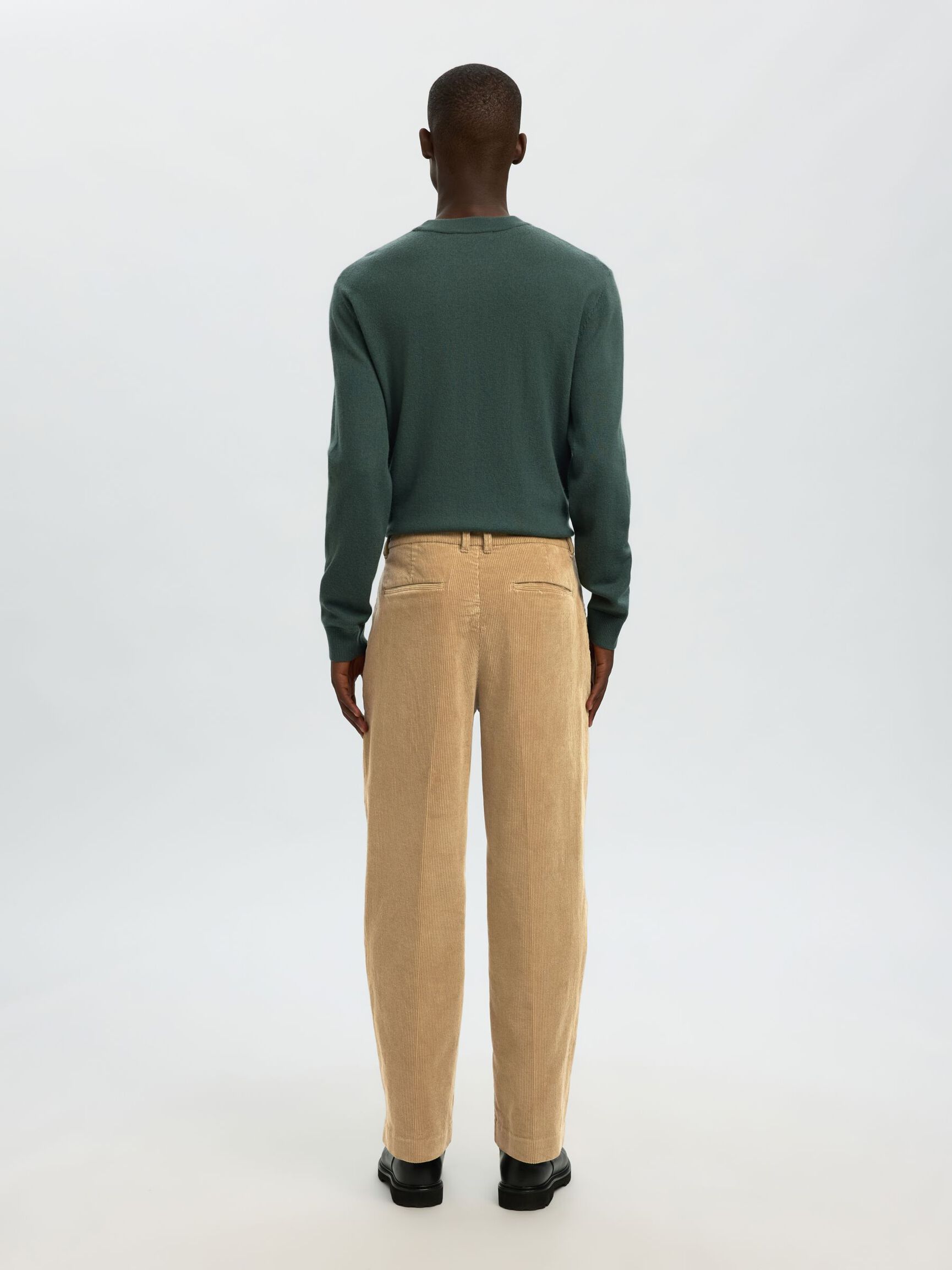 220 LOOSE FIT CORDUROY TROUSERS, Kelp, highres