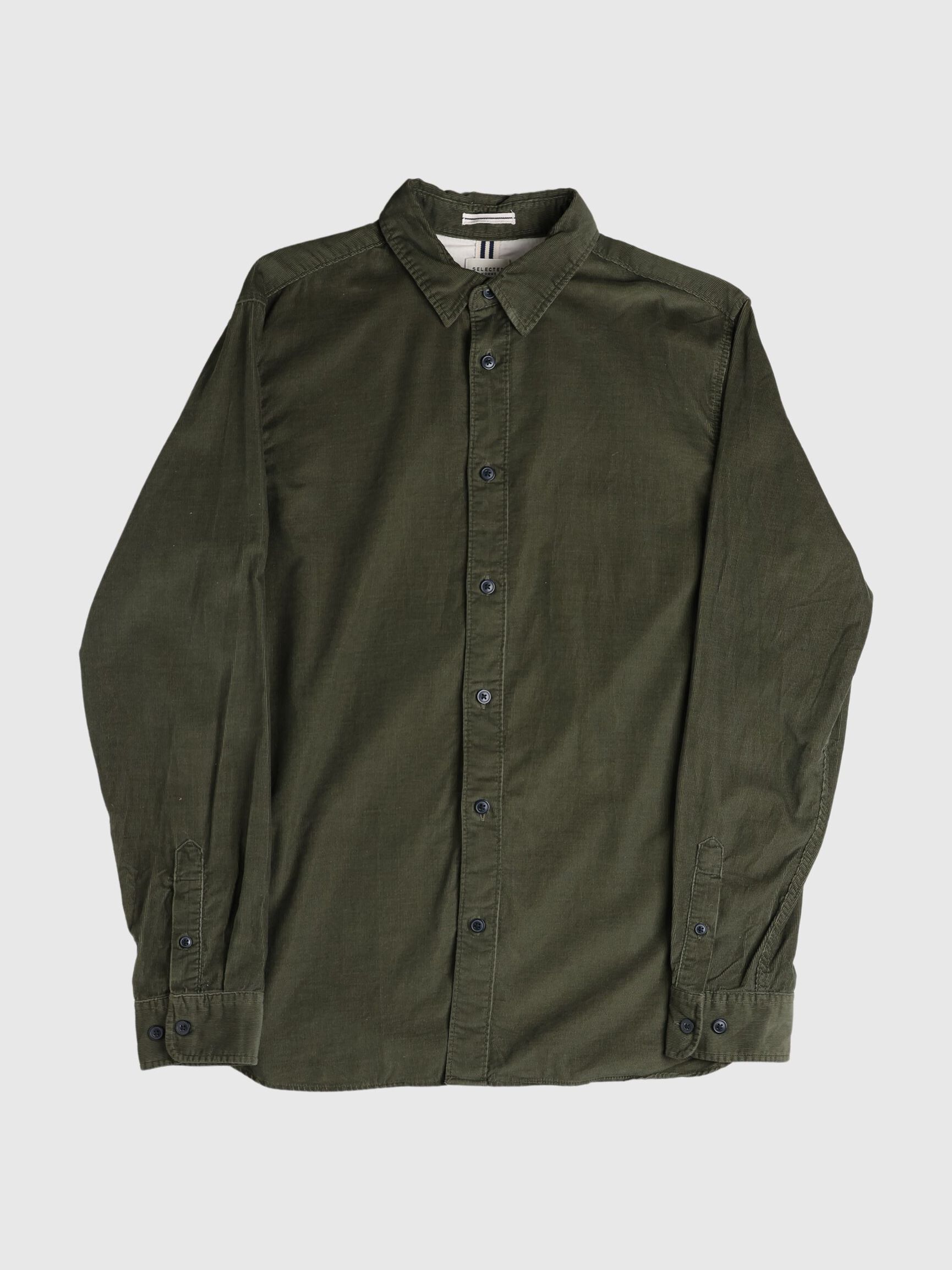 REGULAR FIT CORDUROY - SHIRT, Deep Forest, highres