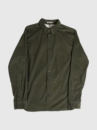 REGULAR FIT CORDUROY - SHIRT, Deep Forest, highres