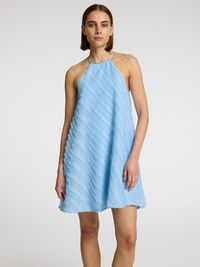 VESTITO CON SCOLLO ALL'AMERICANA, Cerulean, highres