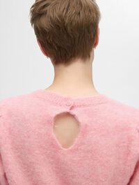 WOLMIX TOP MET KORTE MOUWEN, Peony, highres