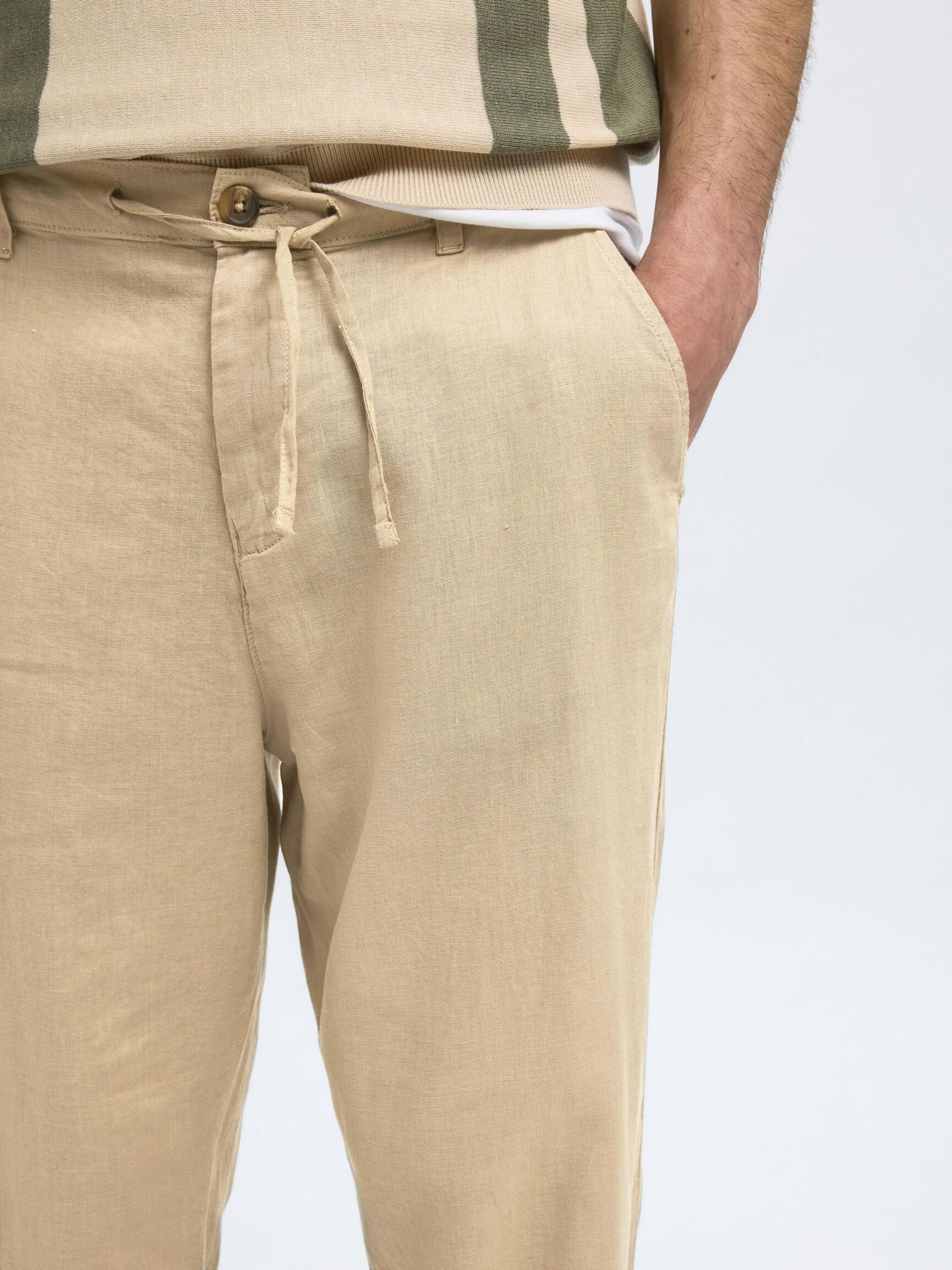 LEINENMIX HOSE, Pure Cashmere, highres
