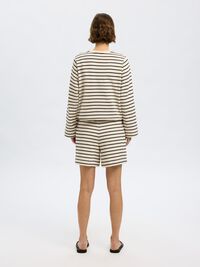 STREIFEN HØJTALJEDE SHORTS, Black, highres