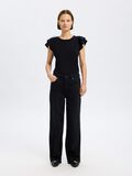 Selected BAUMWOLL RÜSCHEN T-SHIRT, Black, highres - 16089829_Black_005.jpg