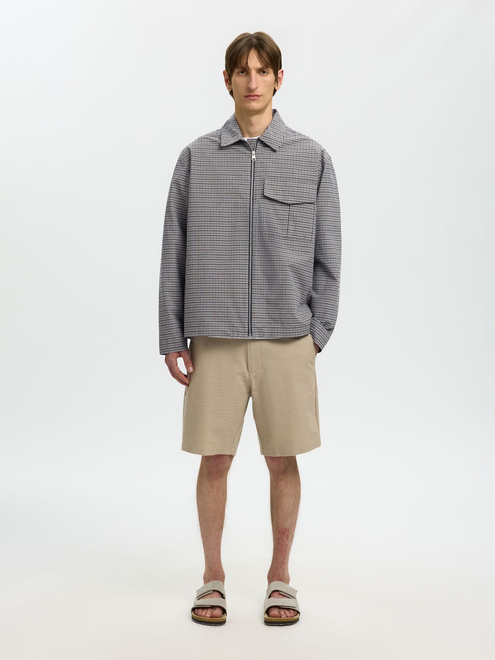 RELAXED FIT  OVERSHIRT, Charcoal Gray, highres
