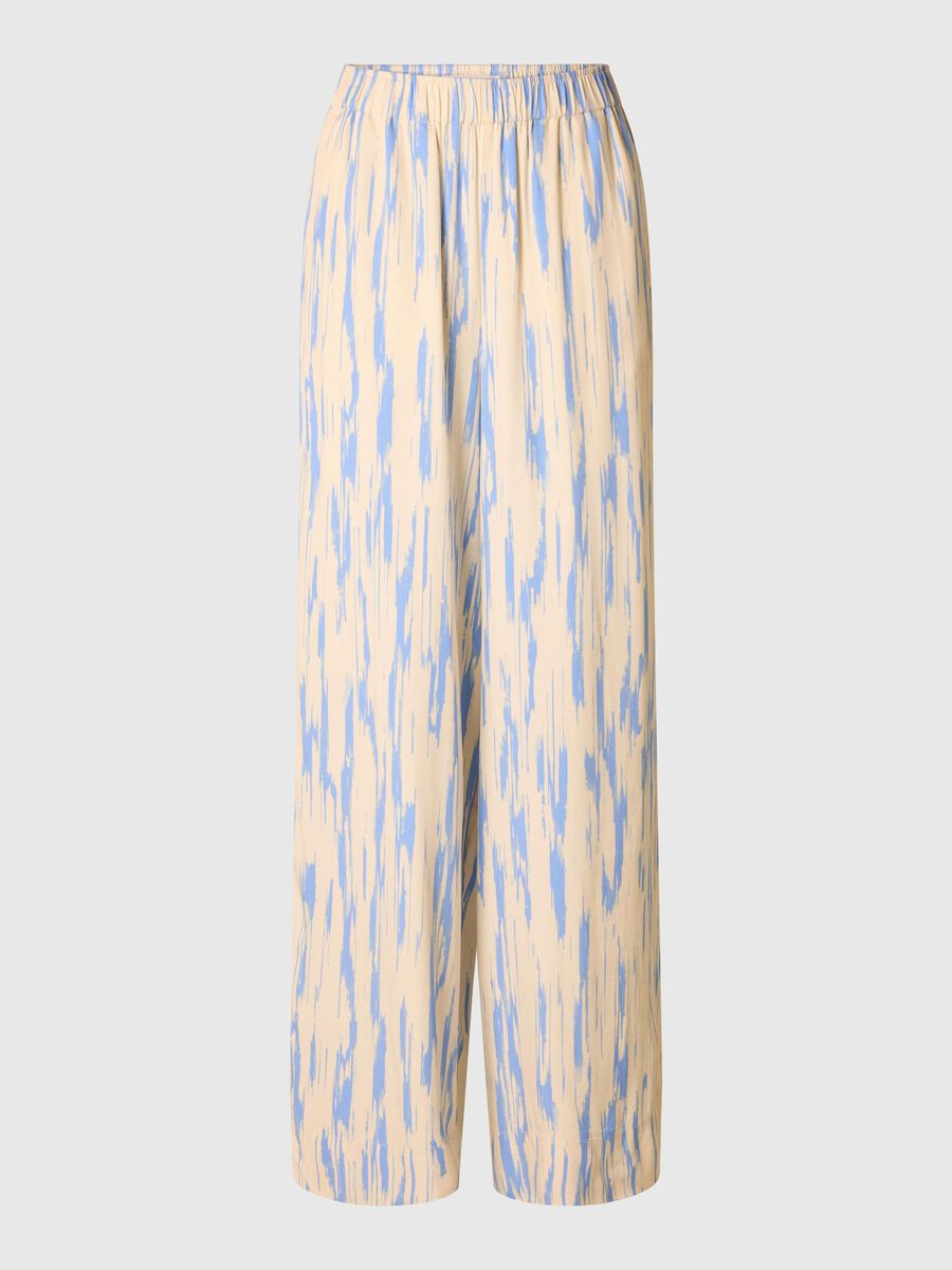 Selected PRINTED VISCOSE WIDE-LEG TROUSERS, Birch, highres - 16096852_Birch_1165355_001.jpg