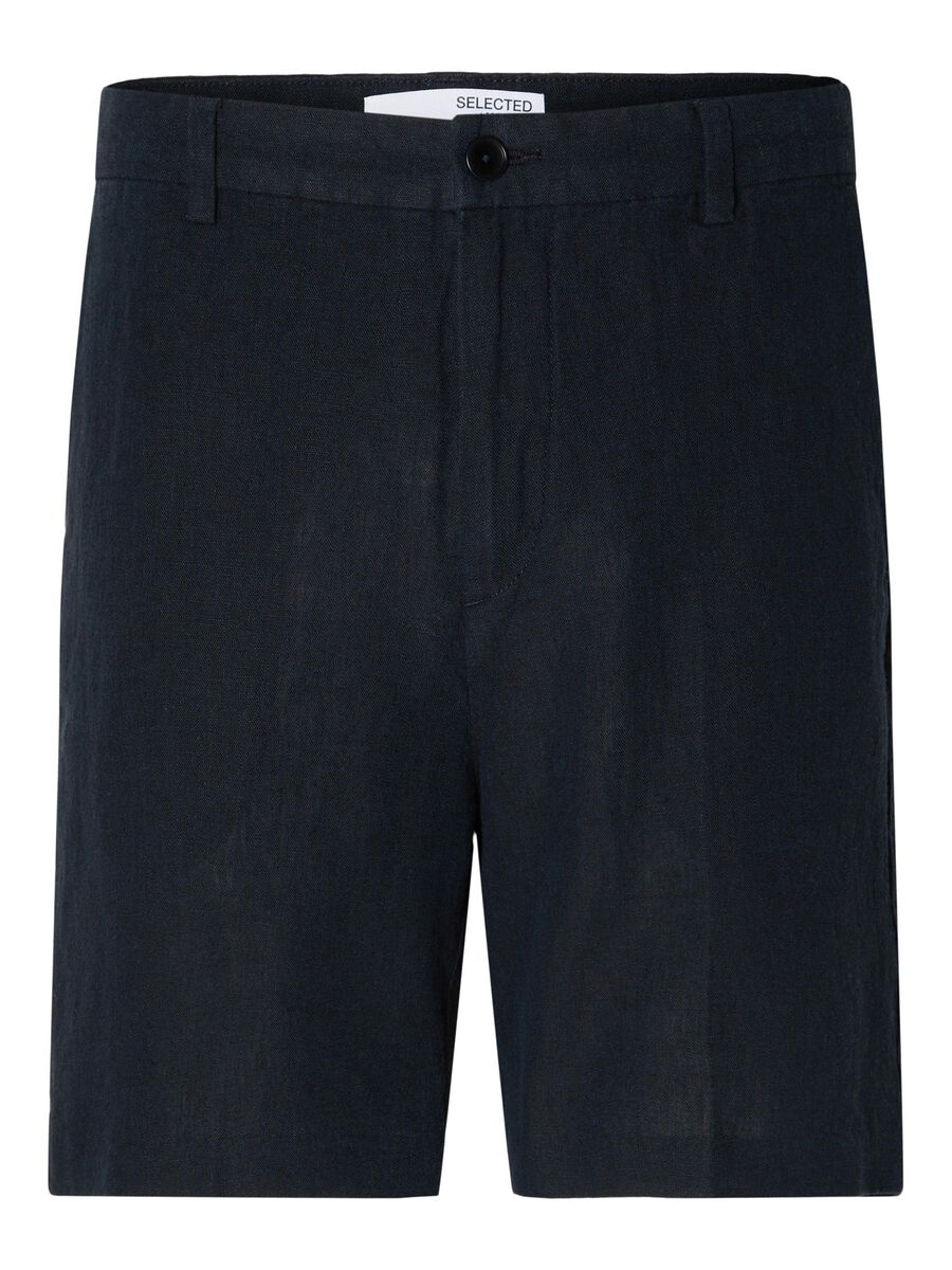 Selected REGULAR-FIT LINNENMIX SHORTS, Sky Captain, highres - 16092314_SkyCaptain_1077419_001.jpg