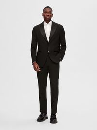 VISKOSEBLANDING SMOKING BLAZER, Black, highres
