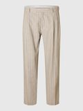 Selected LINEN BLEND SUIT TROUSERS, Oatmeal, highres - 16097643_Oatmeal_1183374_001.jpg