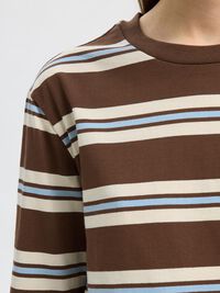 BOXY FIT LANGÆRMET T-SHIRT, Chestnut, highres