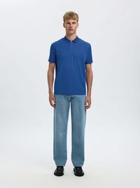 ZIPPER POLO SHIRT, Set Sail, highres