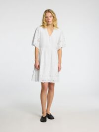 EMBROIDERED MINI DRESS, Bright White, highres