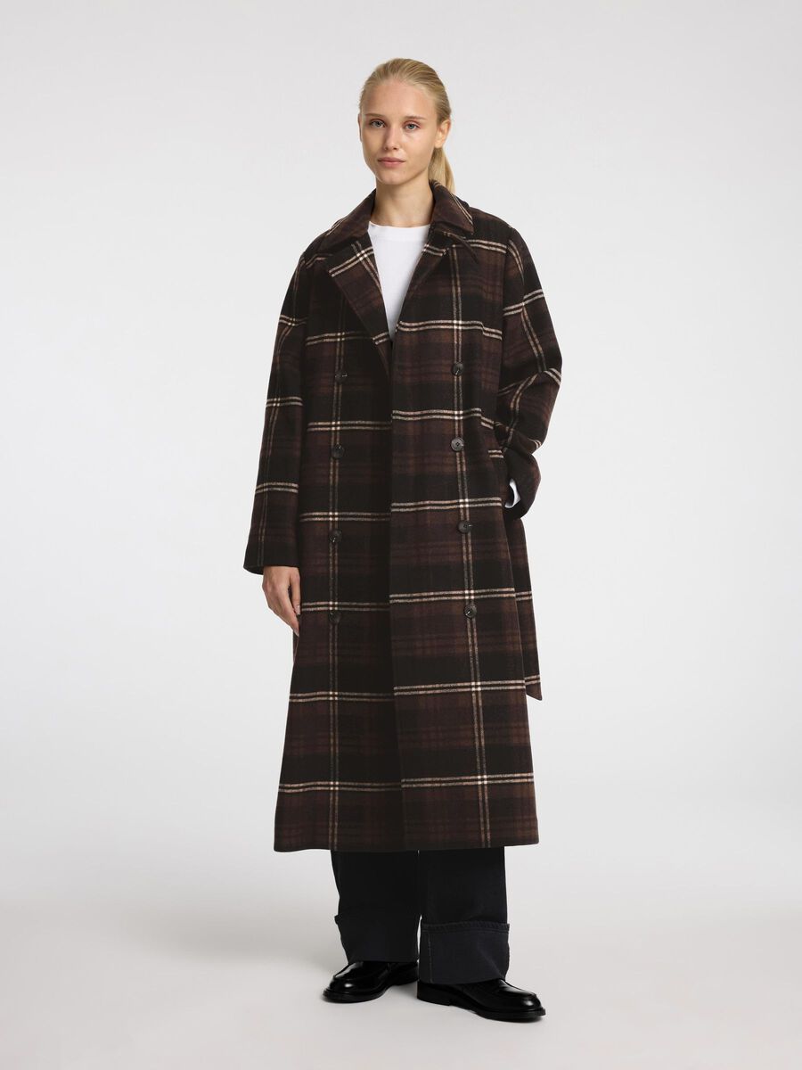 Selected ZWEIREIHIGER WOLLGEMISCH TRENCHCOAT, Black, highres - 16094831_Black_1130952_003.jpg