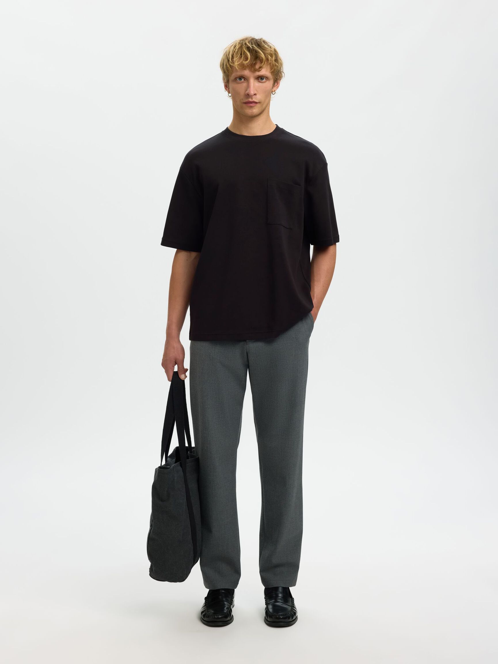 LOOSE FIT T-SHIRT, Black, highres