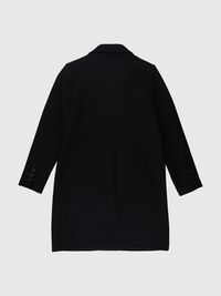 ENKELE KNOPENRIJ LANGE JAS, Black, highres
