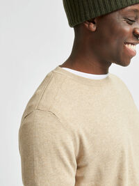 LONG-SLEEVED CREWNECK JUMPER, Kelp, highres