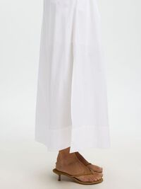 COTTON MAXI SKIRT, Bright White, highres