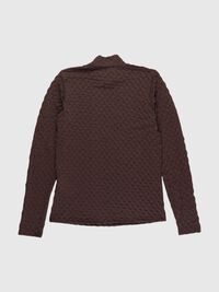 MED TEKSTUR TOP MED LANGE ÆRMER, Tobacco Brown, highres