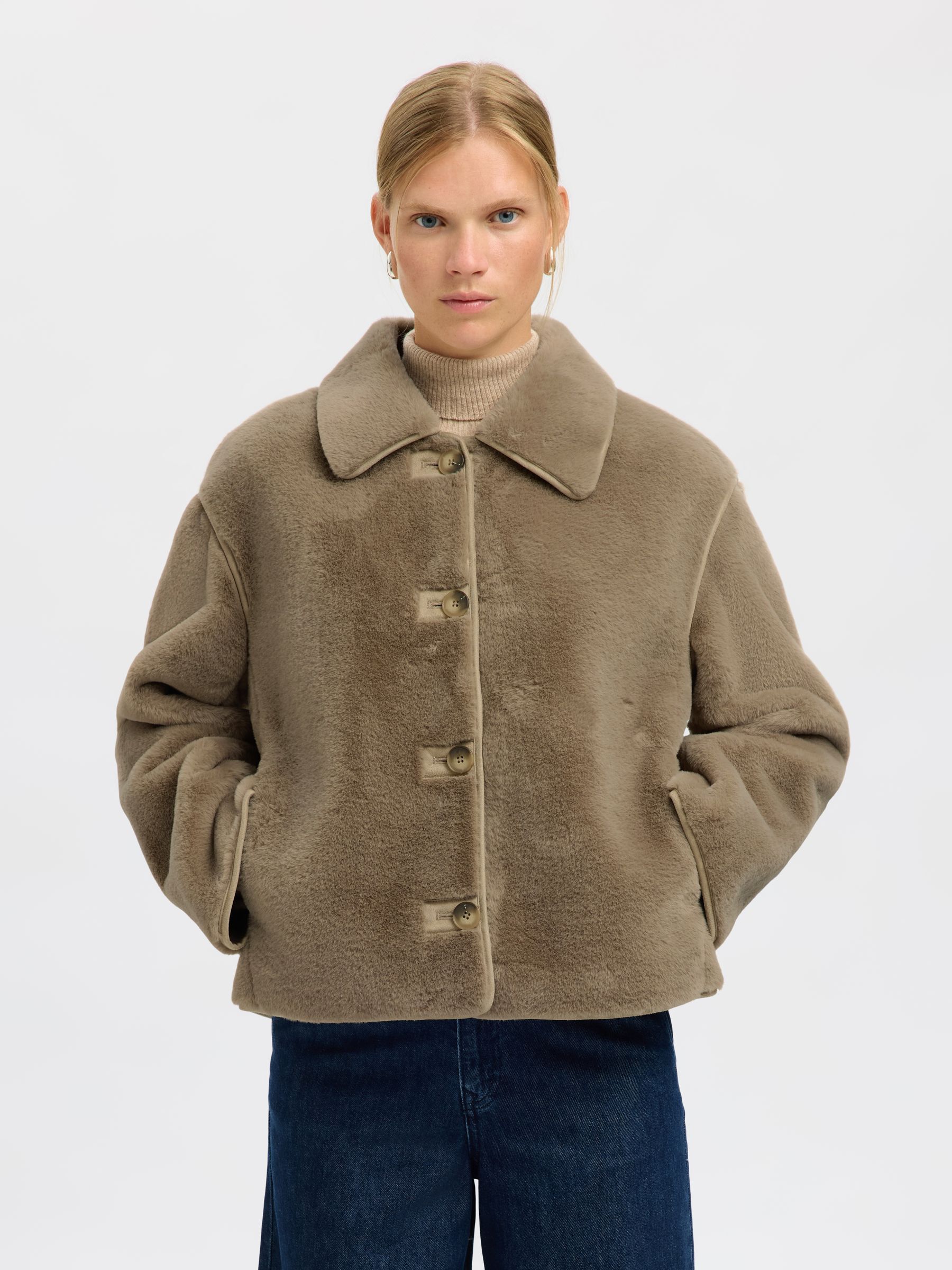 TEDDYFLEECE KURZJACKE, Pure Cashmere, highres