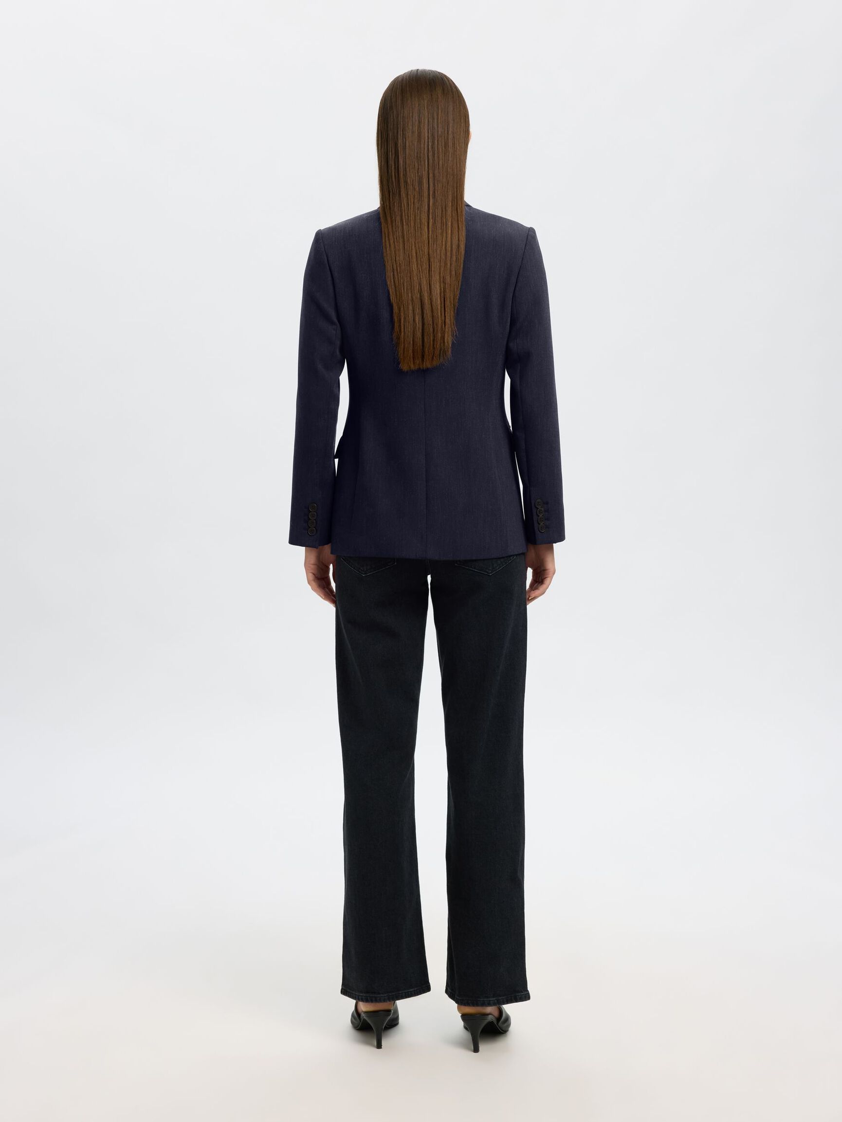 VISCOSE BLEND CLASSIC BLAZER, Dark Sapphire, highres