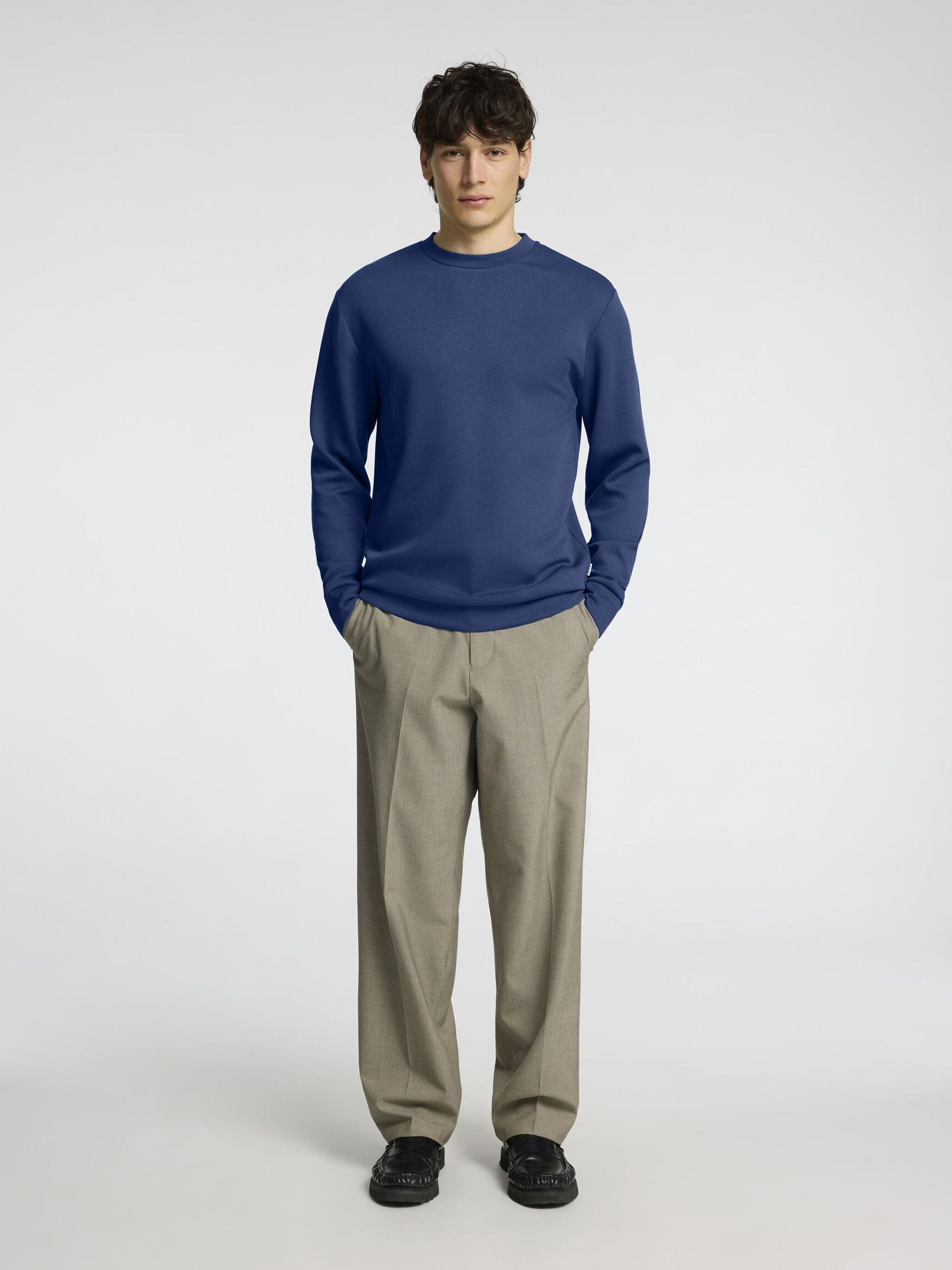 VISCOSE BLEND SWEATSHIRT, Oceana, highres