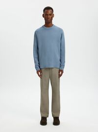 RELAXED FIT PULLOVER, Dusty Blue, highres