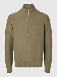 HALF-ZIP PULLOVER, Kalamata, highres