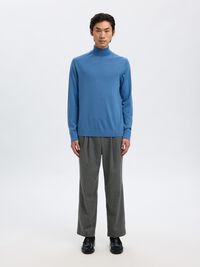 100% MERINO WOOL TURTLENECK, True Navy, highres