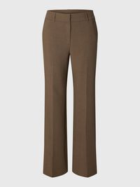 TAILORED WIDE-LEG TROUSERS, Chocolate Chip, highres