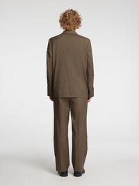 RELAXED FIT WOOL TROUSERS, Brindle, highres