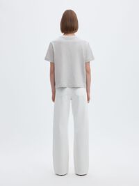 BOXY T-SHIRT, Light Grey Melange, highres
