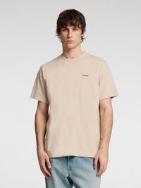 EMBROIDERED T-SHIRT, Oatmeal, highres